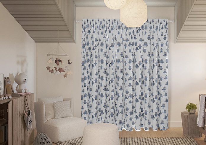 Robo Town, Cyborg Grey - Made to Measure Curtains - Image 6